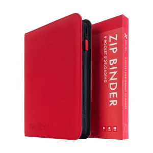 Vault X - 9-Pocket Exo-Tec® Zip Binder - Fire Red