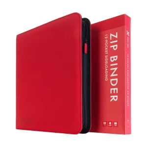 Vault X - 12-Pocket Exo-Tec® Zip Binder - Fire Red